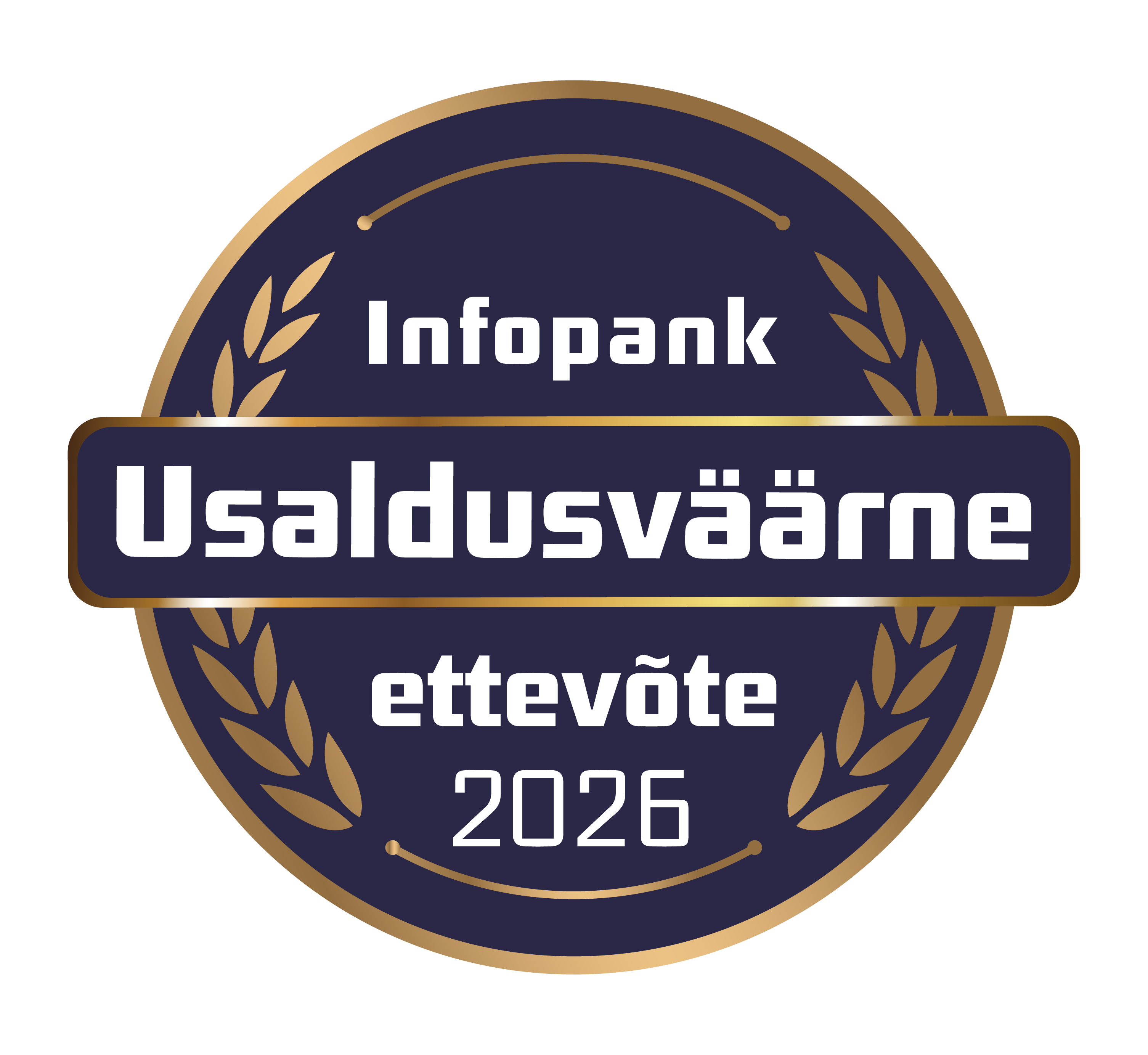 Äripäeva Usaldusväärse Ettevõtte 2026 sertifikaat